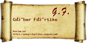 Góber Fürtike névjegykártya